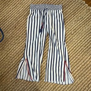 Linen Striped Beach Pants